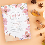 Budget Little Pumpkin Fall Floral Girl Baby Shower<br><div class="desc">Beautiful fall-themed baby shower invitation templates ready for you to customize! Around the edge of this design, there are delicate hand-painted watercolor flowers in beautiful shades of pink and purple decorated with simple greenery. In the bottom left-hand corner, there are two blush pink pumpkins. At the top, it reads "Our...</div>