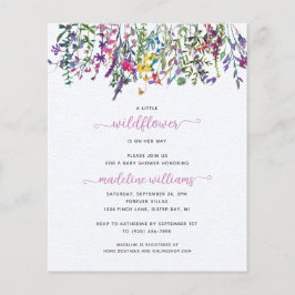 BUDGET Little Wildflower Chá de fraldas Convite