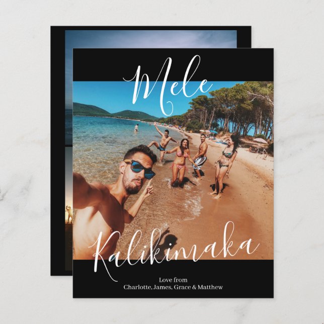 BUDGET Mele Kalikimaka Natal personalizado (Frente/Verso)