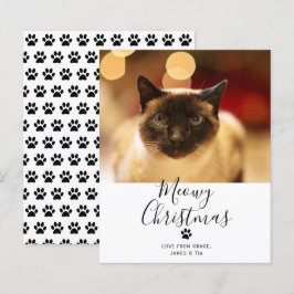 BUDGET Meowy Natal Pet Cat Cartão de Natal