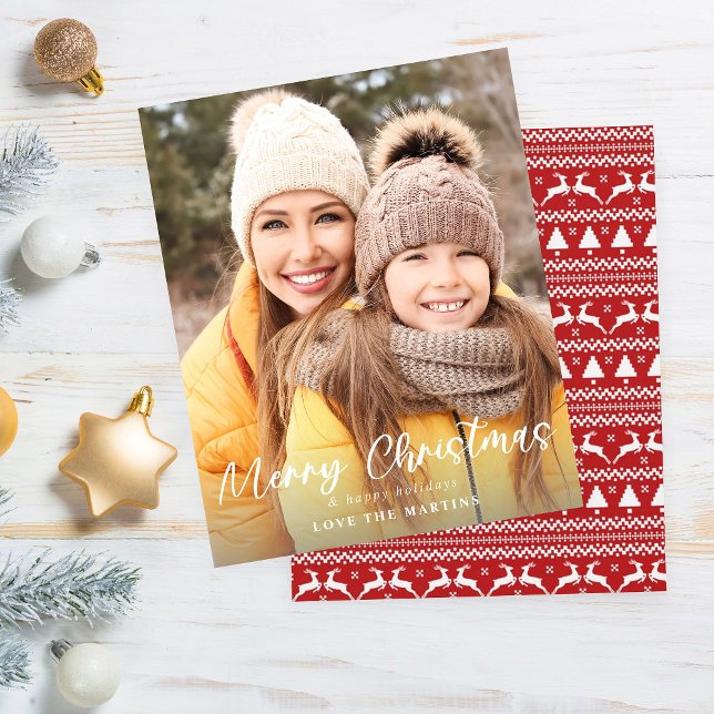 Budget Merry Christmas Fun Script Photo Vertical (Criador carregado)