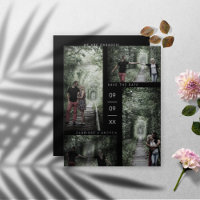 Budget Minimalist Modern 4 Photos Collage Wedding