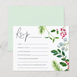 BUDGET Mistletoe Foliage Casamento de Natal RSVP