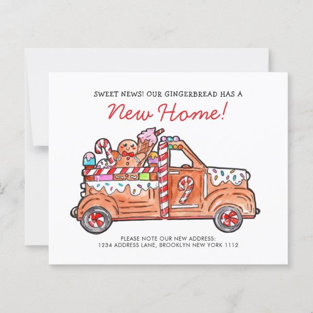 BUDGET Modern Gingerbread Truck Sweet News Moving (Frente)