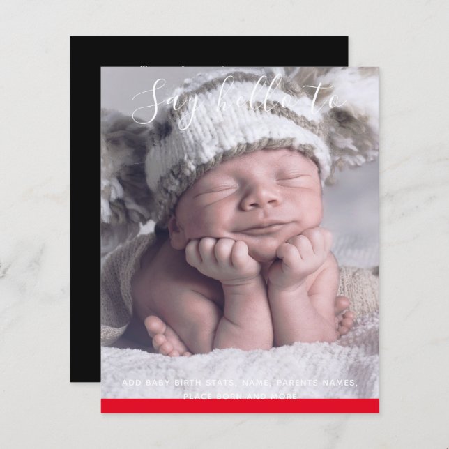 BUDGET Nova FOTO para bebês Personalizada (Frente/Verso)