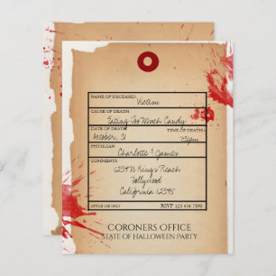 BUDGET Novelty Halloween Toag Coroners Office