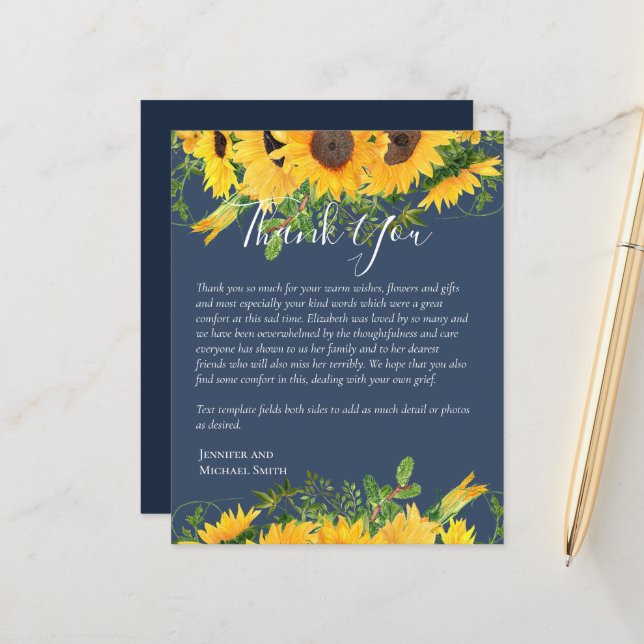 BUDGET Obrigado Modelos Funerais de Cartão Memoria (Frente/Verso In Situ)