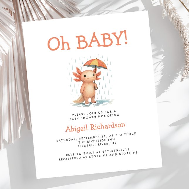 Budget Oh Baby Cute Axolotl Baby Shower (Criador carregado)