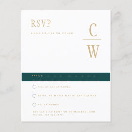 BUDGET Peacock TEAL Dourado Casamento Verde RSVP