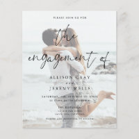Budget Photo Engagement Invitation Flyer