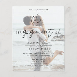 Budget Photo Engagement Invitation Flyer
