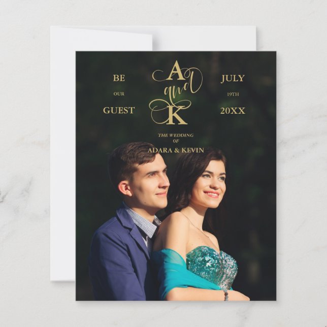 Budget Photo Luxury Faux Golden Fancy Calligraphy (Frente)