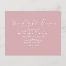 Budget Pink The Night Before | Invitation Flyer