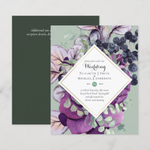 BUDGET Purple Blue Floral Casamentos