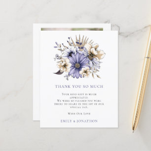 BUDGET Purple Florals cita 3 Obrigados Fotográfico