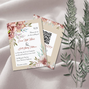 BUDGET QR code terracotta convite para casamento