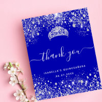 BUDGET Quinceanera obrigado azul-real