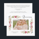 Budget Quinceañeras Spanish Floral Photo<br><div class="desc">Inexpensive Cheap Quinceañeras Sisters Spanish Whimsical Typography Red and Pink Shades Flowers Photo Invitation Card with Envelope. IMPORTANT NOTICE: This design is part of a collection and has other coordinated elements that you can find in my store. This low cost collection is perfect for a Quinceañera celebration on a budget....</div>