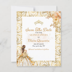 BUDGET Radiant Quinceanera Dourada Salva a Data