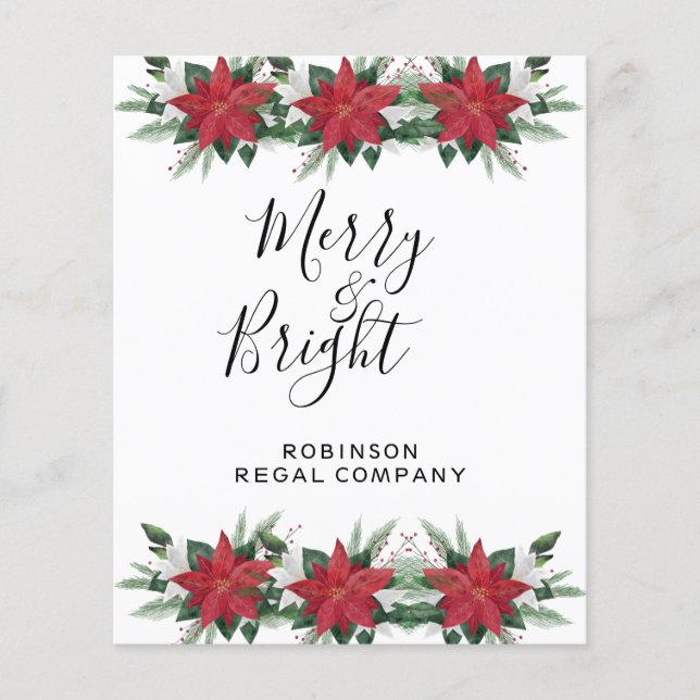 BUDGET Red Poinsettia Feliz e Brilho (Frente)