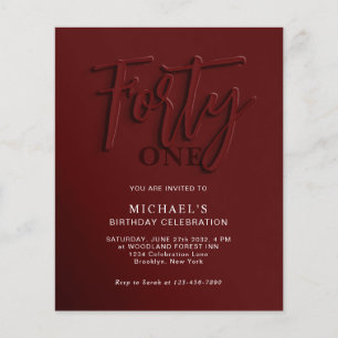 BUDGET Red Script 40º Aniversário do Adulto