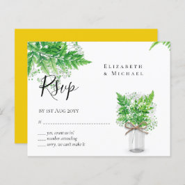 BUDGET RSVP Rustic Fern Greenery Casamento