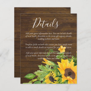 BUDGET Rustic Sunflower Details Enclosure