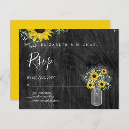 BUDGET Rustic Sunflower RSVP Casamento