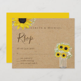 BUDGET Rustic Sunflower RSVP Casamento