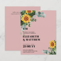 BUDGET Rustic Sunflower Texto Moderno Casamento