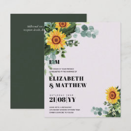 BUDGET Rustic Sunflower Texto Moderno Casamento
