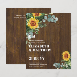 BUDGET Rustic Sunflower Texto Moderno Casamento
