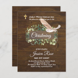 BUDGET Rustic Woodland Christening Convite Baptism