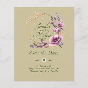 BUDGET Salve As Datas Magenta Floral