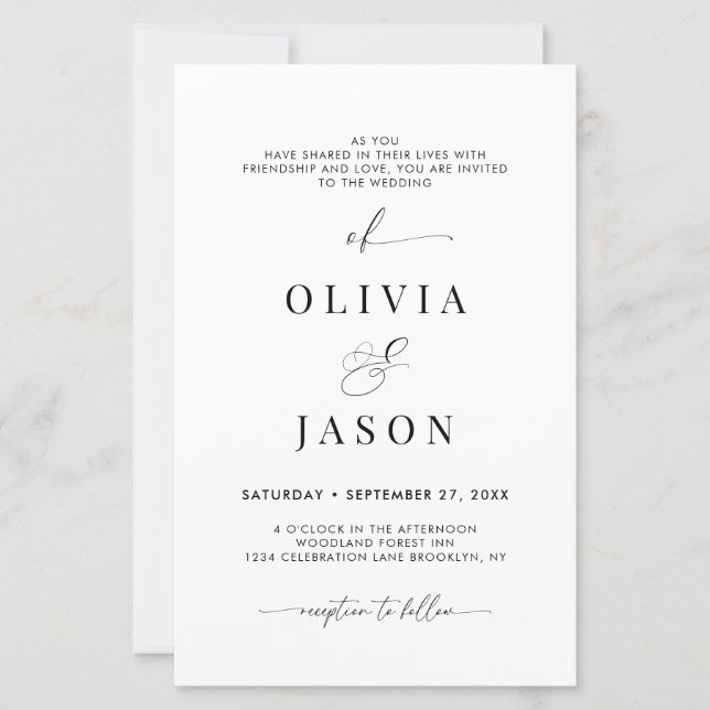 BUDGET Script Romântico Casamento inicial de preto (Frente)