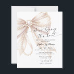 Budget She's Tying the Knot Pearl Bridal Shower<br><div class="desc">*** Please enter H174 in the store search to find all matching items *** Or visit our Pearl Rosary Bow Collection. *** This high-quality design is easy to customize to match your colors, styles and theme. For further customization, please click the "Edit using Design Tool" link and use our design...</div>