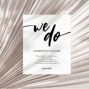 BUDGET Simple Black and White Script Fazemos Casam