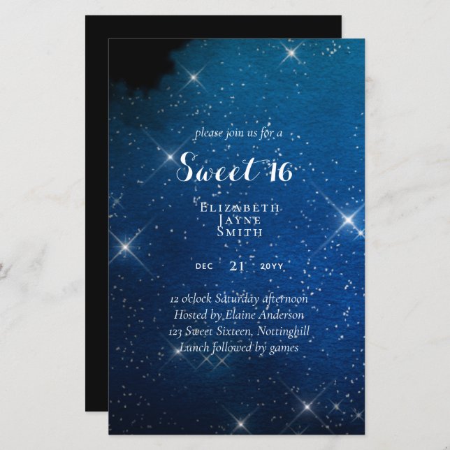 BUDGET Sweet 16, 16.º Aniversário Voz (Frente/Verso)