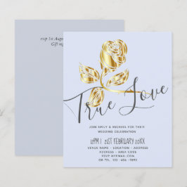 BUDGET Trending True Love Dourado Convite de casam