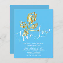 BUDGET Trending True Love Dourado Convite de casam