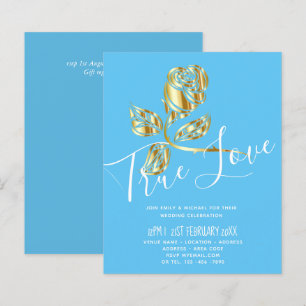 BUDGET Trending True Love Dourado Convite de casam