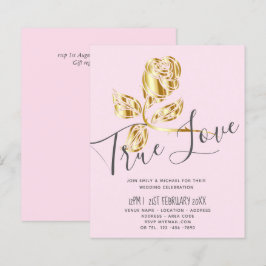BUDGET Trending True Love Dourado Convite de casam