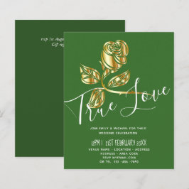 BUDGET Trending True Love Dourado Convite de casam