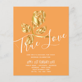 BUDGET Trending True Love Dourado Convite de casam