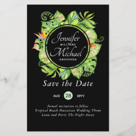 BUDGET Tropical Leaf Havaiana Luau Casamento