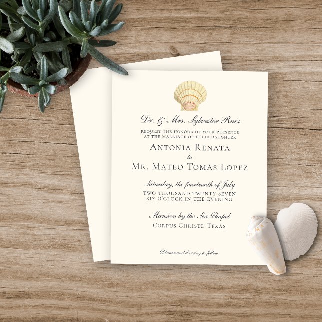 BUDGET Vintage Scallop Solteiro Seashell Casamento (Criador carregado)