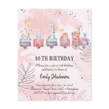 BUDGET Watercolor Animais de Cartoon Noite Convite