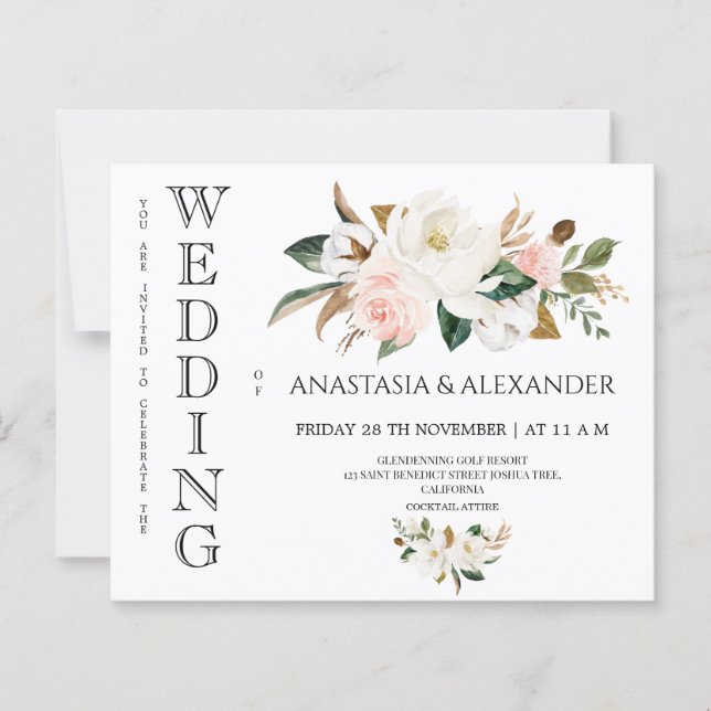 Budget Wedding invitations  (Frente)