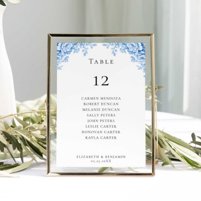 Budget Wedding Seating Chart Table Chinoiserie (Criador carregado)