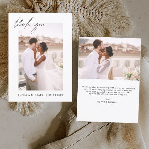 Budget Wedding Thank You Photo Minimalist Flyer